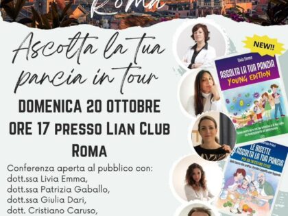 Ascolta la tua pancia in tour: Roma, 20 ottobre 2024