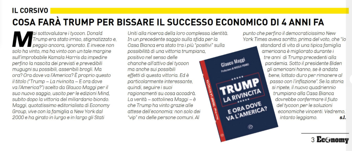 Maggi Trump su Economy Magazine 13.1.25